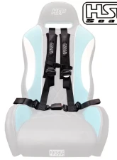 HSP Seats 4 Point Harness 2 Inch Auto Buckle Black                                     - SB22A4B-JJHX - Image 2